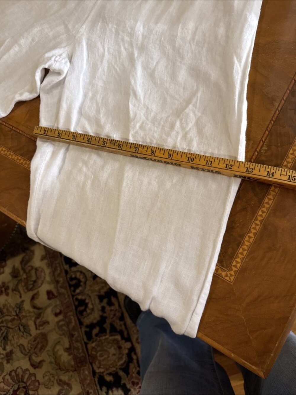 Chicos Women 100% Linen Wide Leg Cropped Pants RELAXED FIT Sz 3 XL Cargo Pull On - Picture 8 of 10
